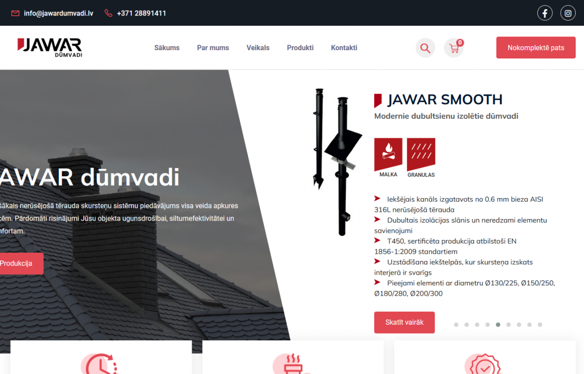 Jawar – skursteņu čaulas un dūmvadi (internetveikals)