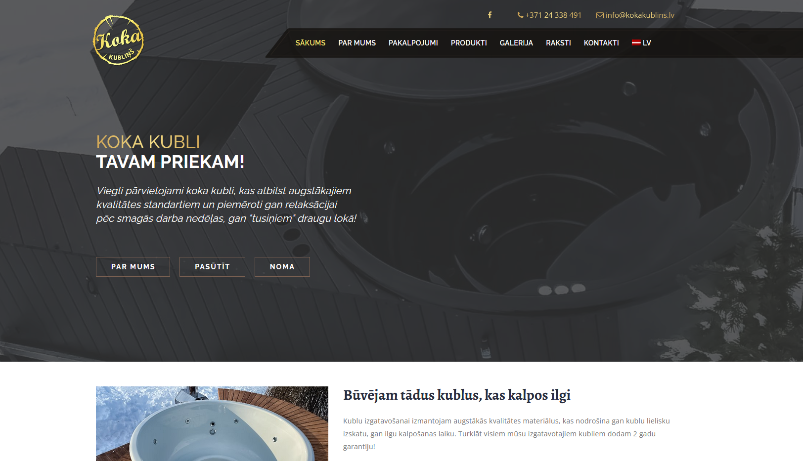 Koka kubliņš – koka kubli, pirtis, koka karkasa mājas (internetveikals)