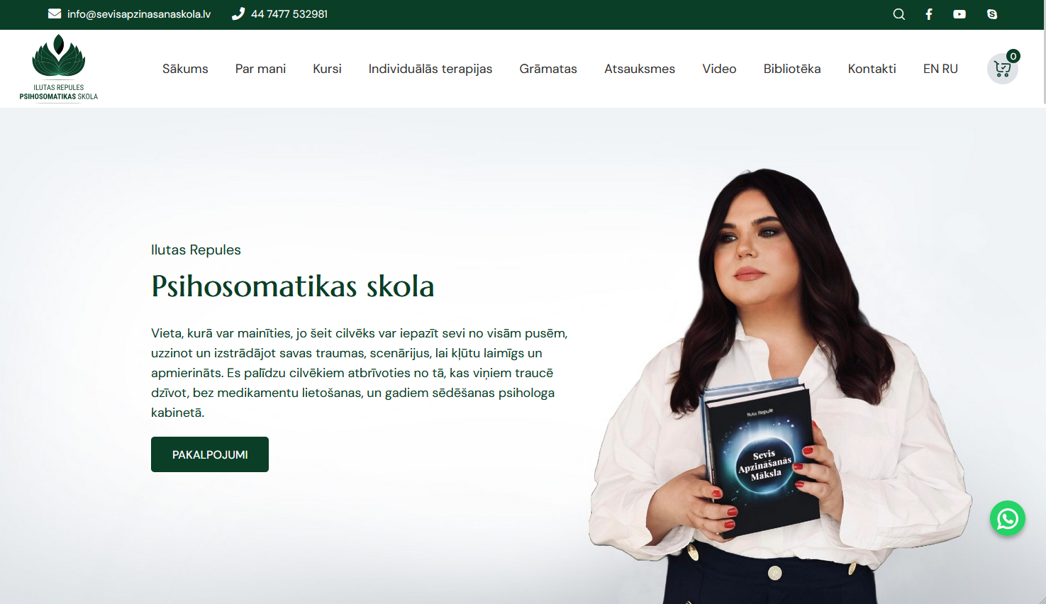 Psihosomatikas skola – kursi, grāmatas un individuālās terapijas