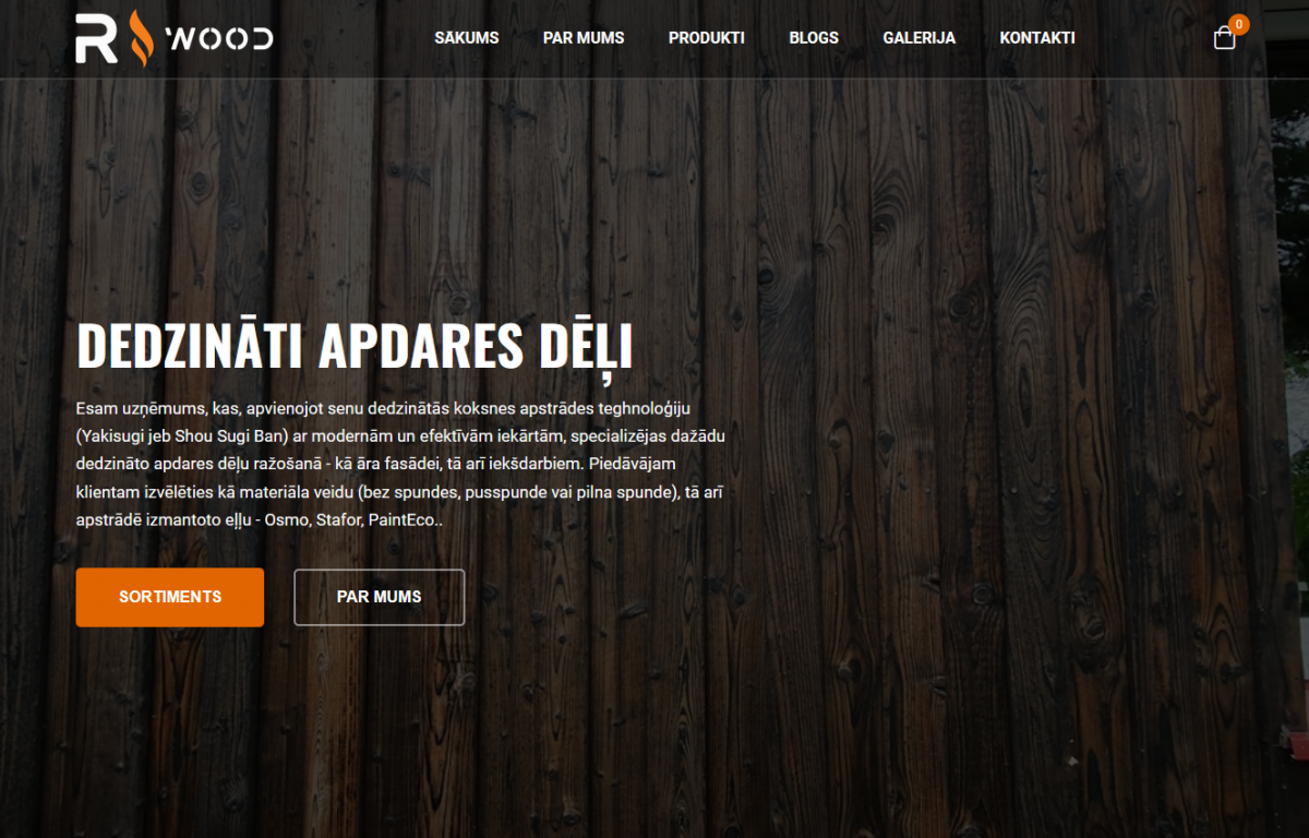 Rwood – dedzināti apdares dēļi āra fasādei un iekšdarbiem