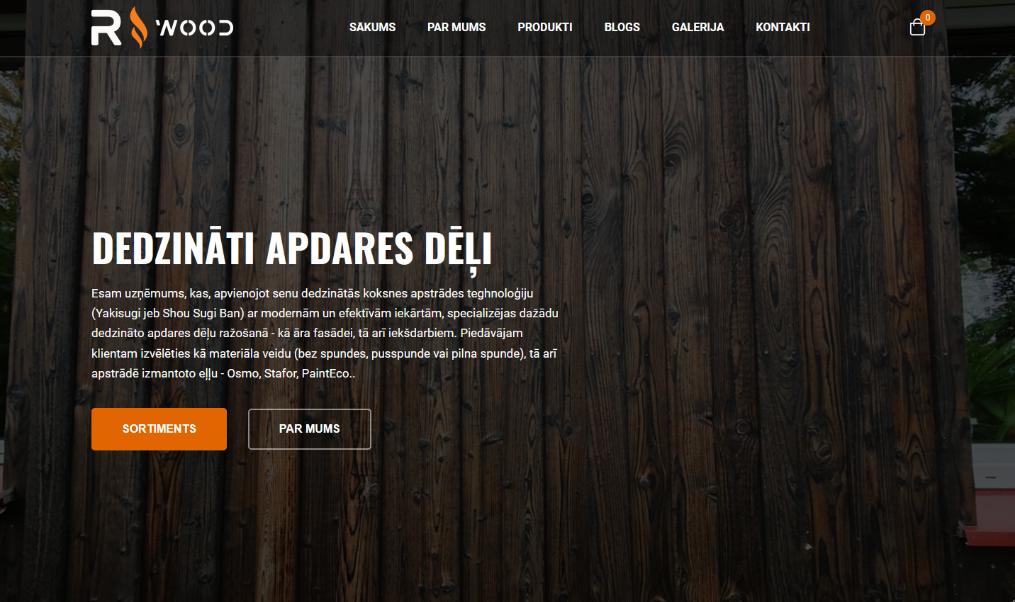 Rwood – dedzināti apdares dēļi āra fasādei un iekšdarbiem