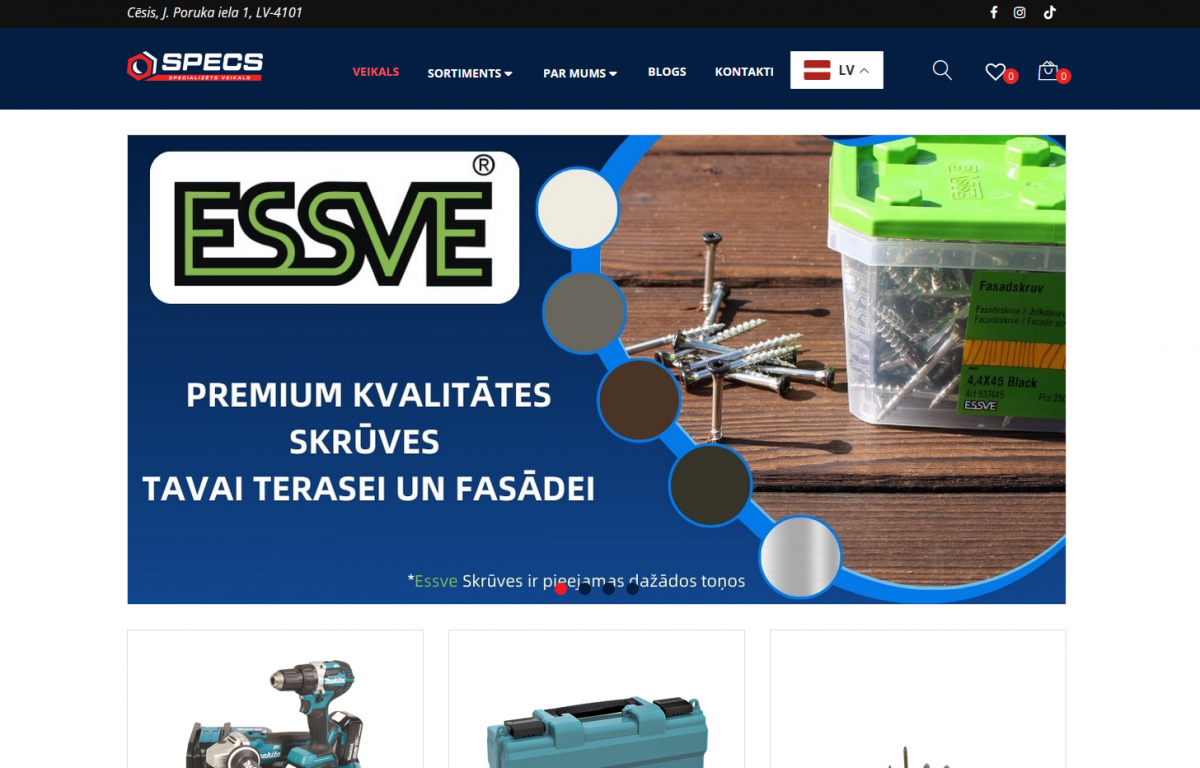 Specs – makita oficiālais produktu izplatītājs Latvijā (internetveikals)