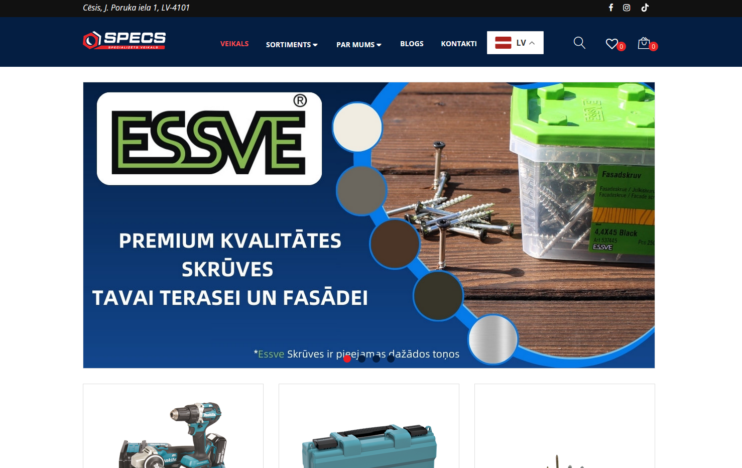 Specs – makita oficiālais produktu izplatītājs Latvijā (internetveikals)