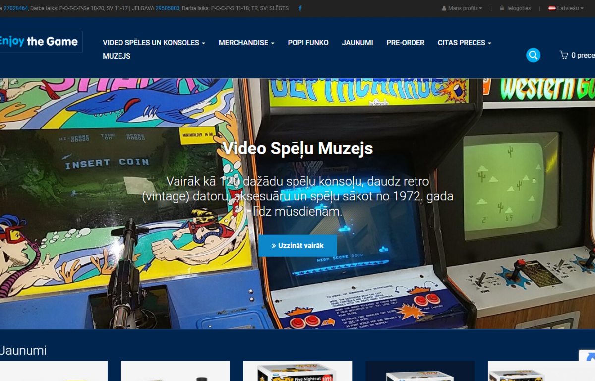 Videogames – videospēles priekš PS, Xbox un Nintendo (internetveikals)