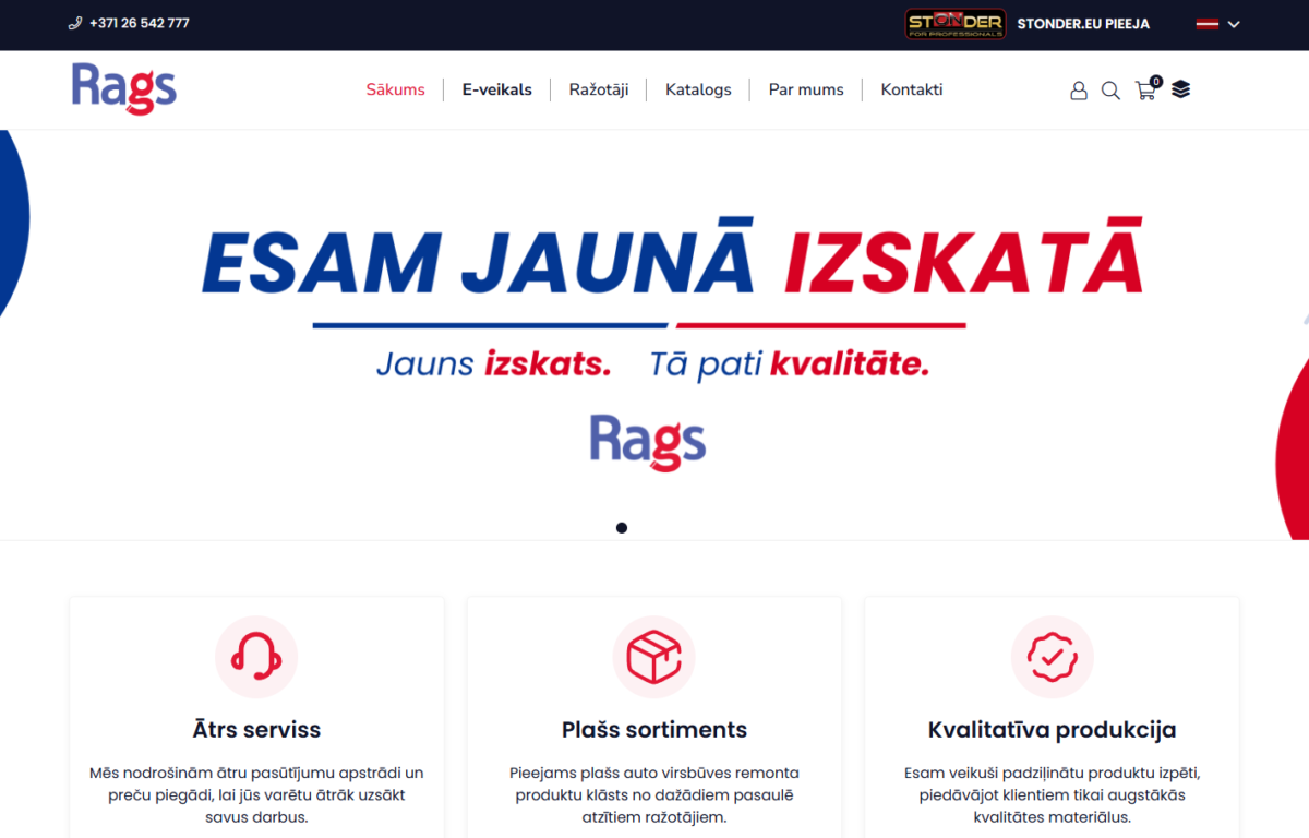 Rags – krāsu sistēmas, auto virsbūves remonta materiāli